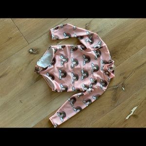 Hugo loves tiki swimsuit/rashguard